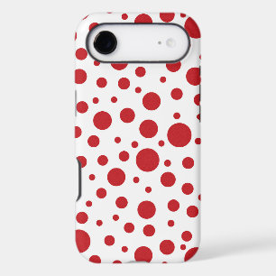 Cute red white polka dot pattern