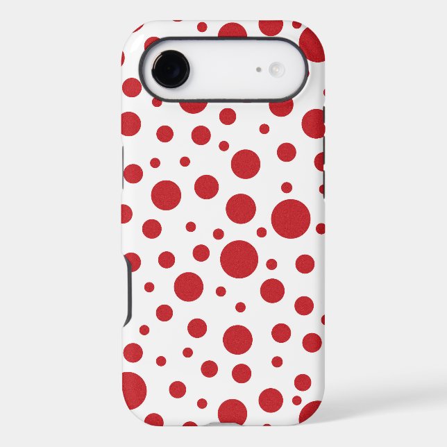 Cute red white polka dot pattern  (Back)