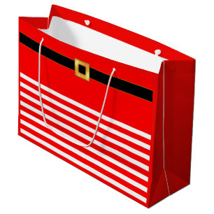 Cute red & white striped gift bag