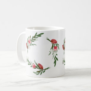 Cute Red Wreath Flower Mug