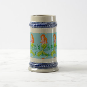 Cute Redheaded Mermaid Thunder_Cove Beer Stein