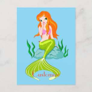 Cute Redheaded Mermaid Thunder_Cove  Postcard