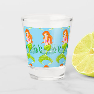 Cute Redheaded Mermaid Thunder_Cove Shot Glass