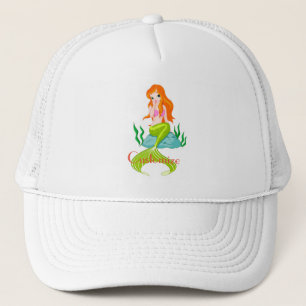 Cute Redheaded Mermaid Thunder_Cove  Trucker Hat