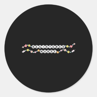 Cute Registered Nurse Friendship Bracelet Classic Round Sticker