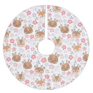 Cute Reindeer Brushed Polyester Tree Skirt