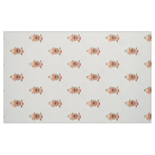 Cute reindeer cartoon fabric
