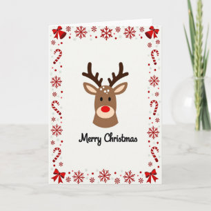Cute Reindeer Christmas Card