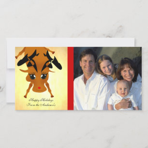Cute Reindeer Holiday Card