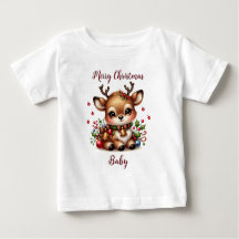 Cute Reindeer Holiday Shirt -Personalized Toddler