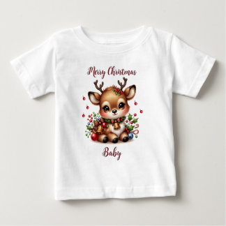 Cute Reindeer Holiday Shirt -Personalized Toddler