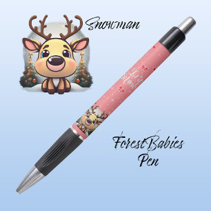 Cute Reindeer, Let it Snow, Deer Antlers, Pink 🦌 Pen