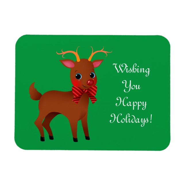 Cute Reindeer Magnet (Horizontal)