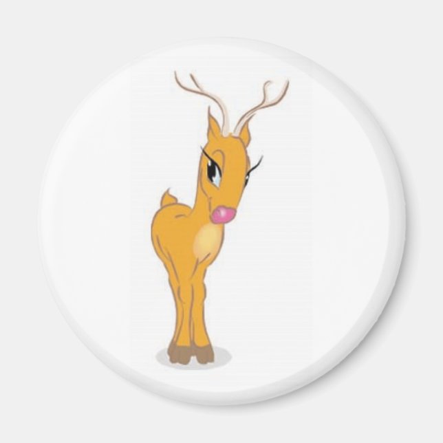Cute Reindeer Magnet (Front)