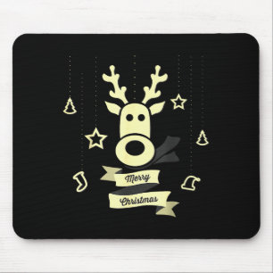Cute Reindeer Merry Christmas Mouse Pad
