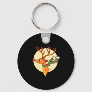 Cute Reindeer Merry Xmas Merry Christmas Happy New Keychain