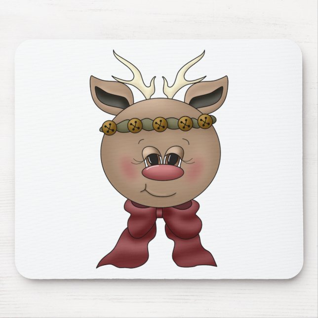 Cute Reindeer Mouse Pad (Front)