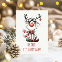 Cute Reindeer – “Oh Deer, It’s Christmas" 