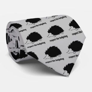 Cute Respect the Hedgehog Tie
