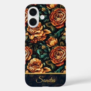 Cute Retirement Gift Rose Floral Custom iPhone 16 Case