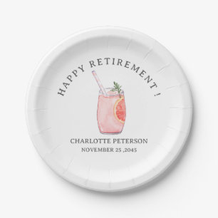 Cute Retirement Party Paper Plate