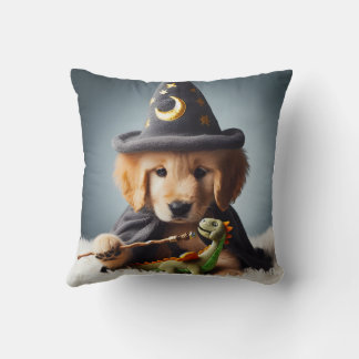 Cute Retriever Wizard Pillow