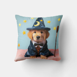 Cute Retriever Wizard Pillow