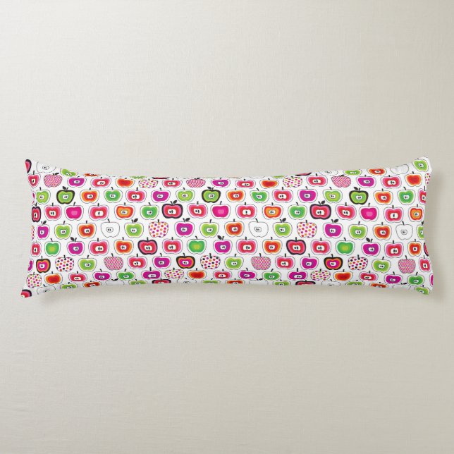Cute retro apple pattern body pillow (Front)