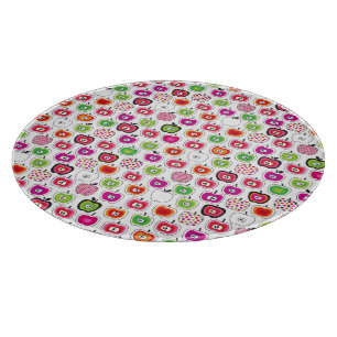 Cute retro apple pattern cutting board