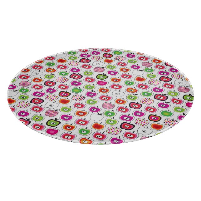 Cute retro apple pattern cutting board (Corner)