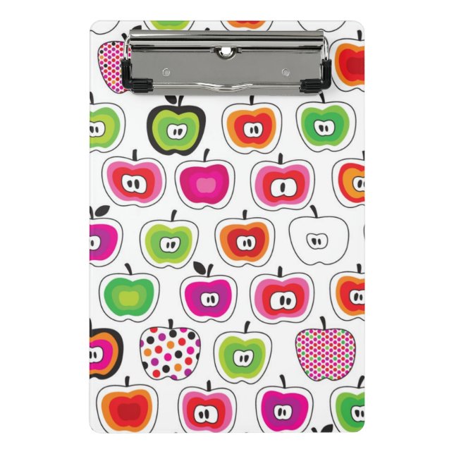 Cute retro apple pattern mini clipboard (Front)