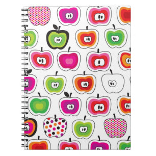 Cute retro apple pattern notebook