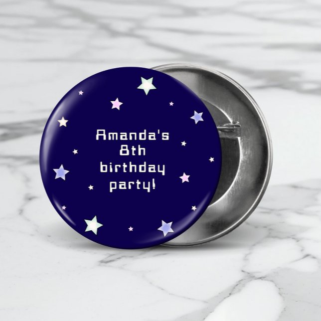 Cute Retro Arcade Game Kids Birthday  1 Inch Round Button (Creator Uploaded)