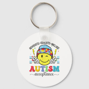 Cute Retro Autism Awareness Graphic Tee For Kids S Keychain