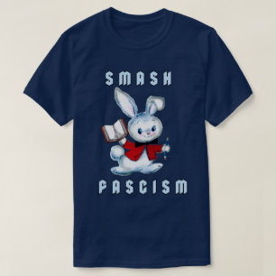 Cute Retro Bunny - Smash Fascism T-Shirt