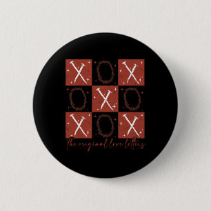 Cute Retro Checked Valentine Xoxo The Original Lov 2 Inch Round Button