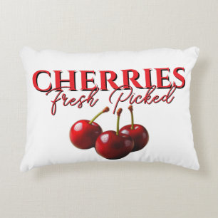 Cute retro Cherries fresh picked  Accent Pillow