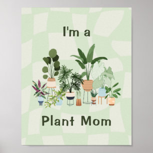 Cute Retro Clean Wall Art Poster plant mom