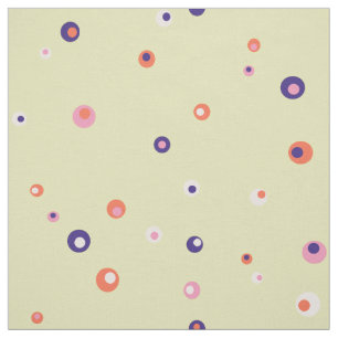 Cute retro colorful yellow polka dots pattern fabric