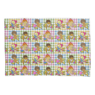 Cute Retro Colourful Patchwork Plaid Baby Shower Pillowcase