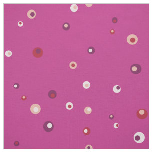 Cute retro colourful pink polka dots pattern fabric