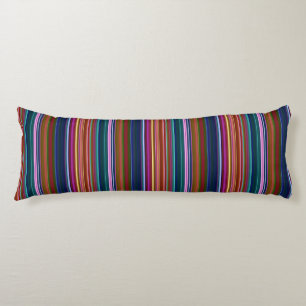 Cute retro colourful stripes body pillow