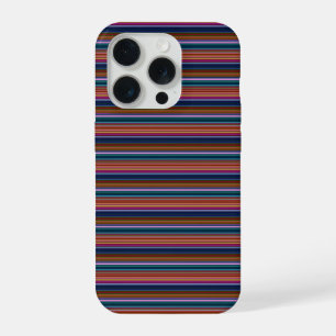 Cute retro colourful stripes iPhone 15 pro case