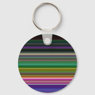 Cute retro colourful stripes keychain