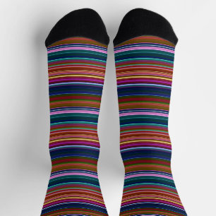 Cute retro colourful stripes socks