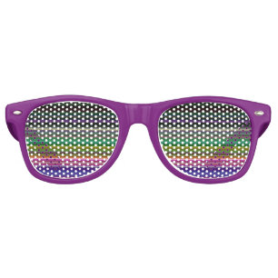 Cute retro colourful stripes sunglasses