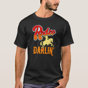 Cute Retro Distressed Rodeo Darlin' Horse & Bull G T-Shirt