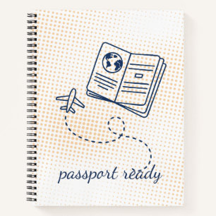 Cute Retro Elegant Notebook Journal passport