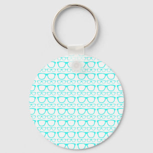 Cute Retro Eyeglass Hipster Keychain
