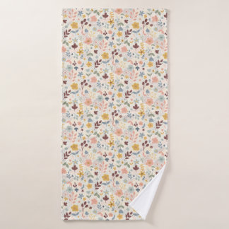 Cute Retro Floral Design Bath Towel